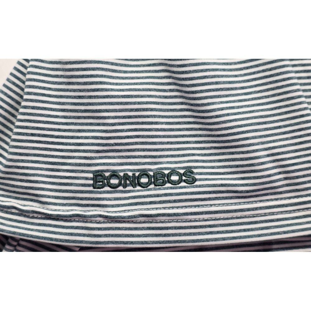 Bonobos Golf Mens Size XL Green Striped Short Sleeve Polo Shirt - Picture 5 of 11